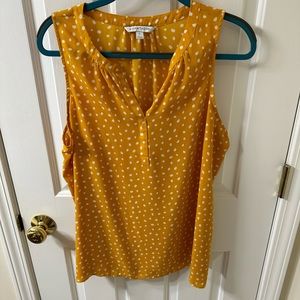 Split Neck Sleeveless Blouse